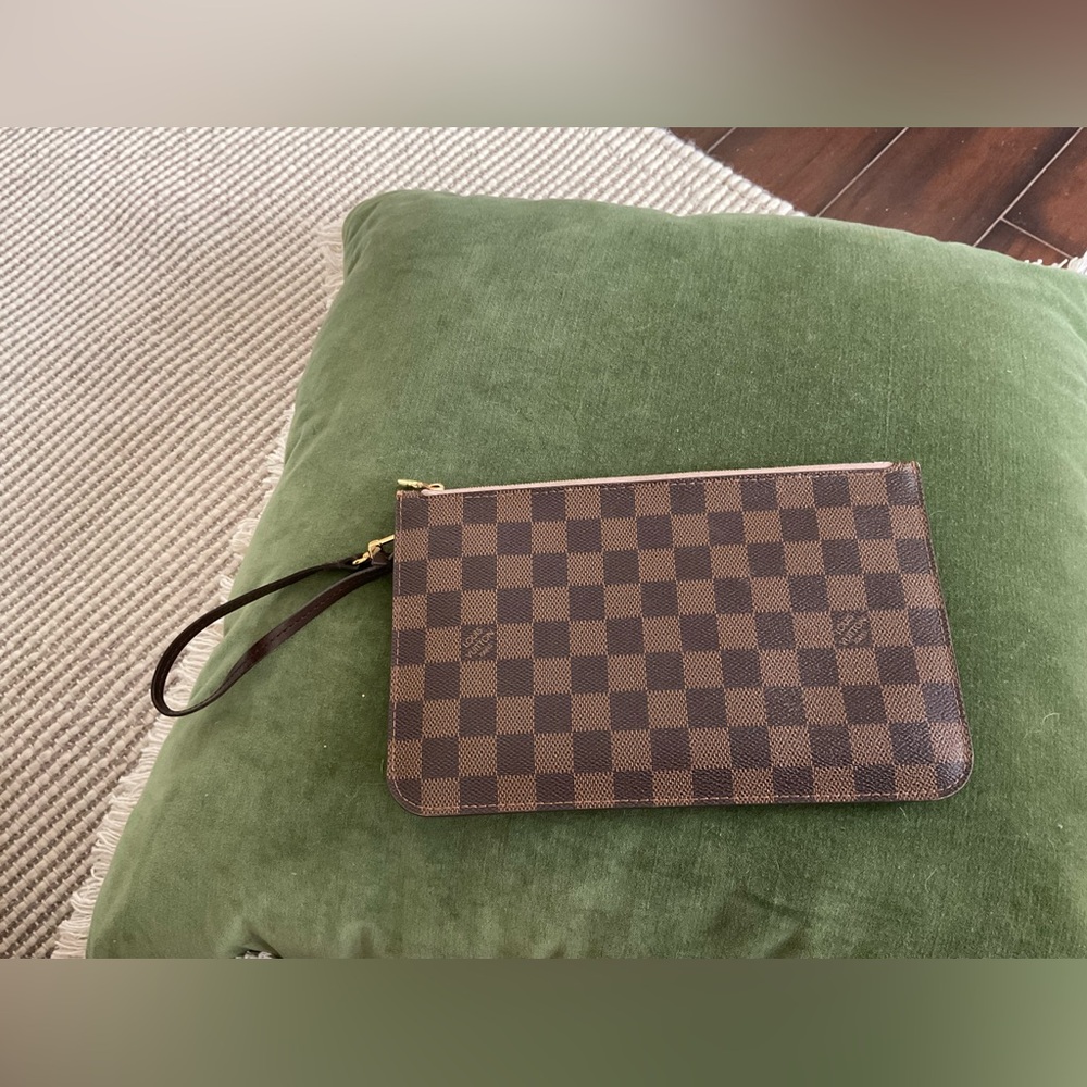 Damier Ebene Neverfull MM GM Pochette Rose Ballerine